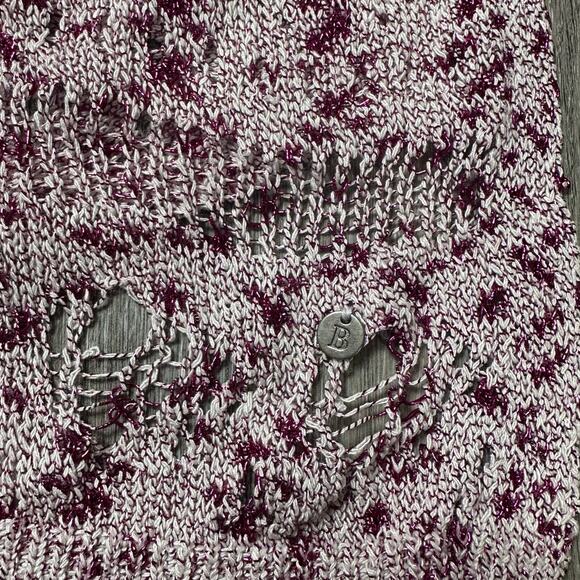 Brownie Pink Metallic Knit Side Slit Skirt - Picture 4 of 7